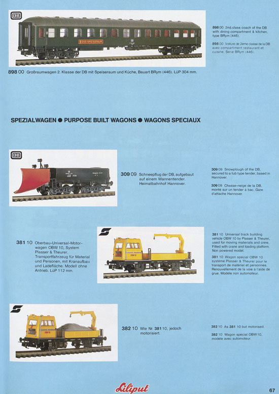 Liliput Modelleisenbahn Katalog 1981