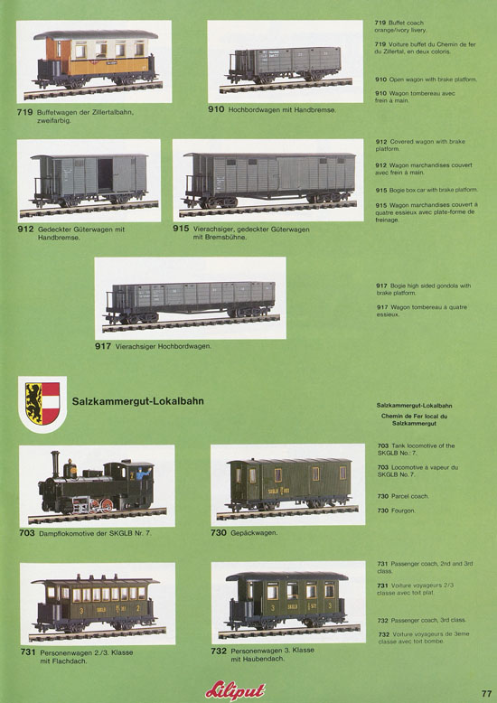 Liliput Modelleisenbahn Katalog 1981