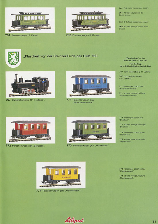 Liliput Modelleisenbahn Katalog 1981