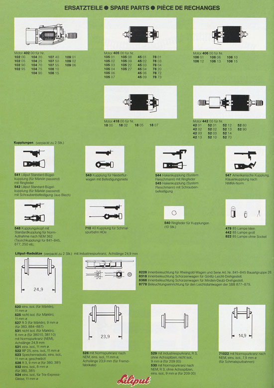 Liliput Modelleisenbahn Katalog 1981