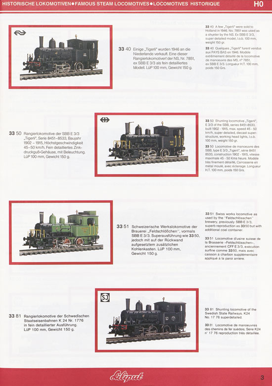 Liliput Modelleisenbahn Katalog 1984