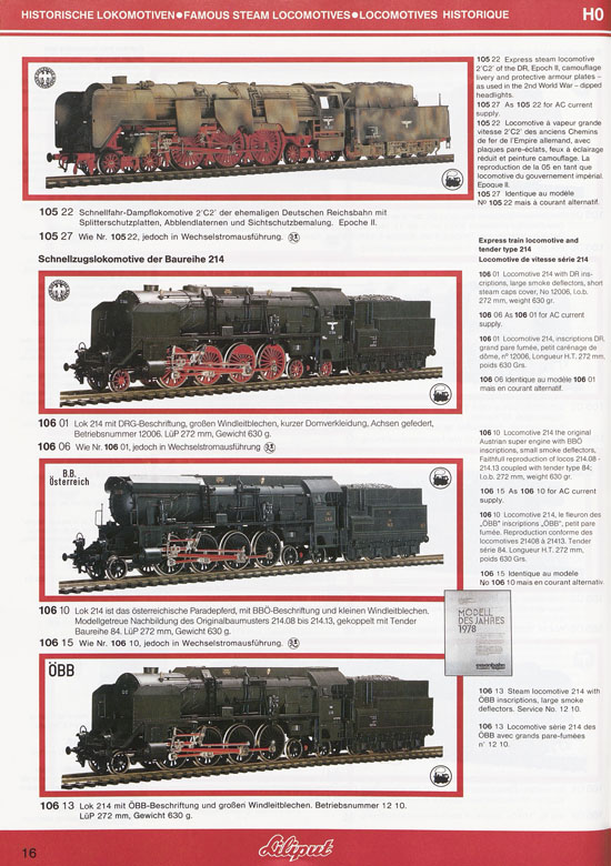 Liliput Modelleisenbahn Katalog 1984