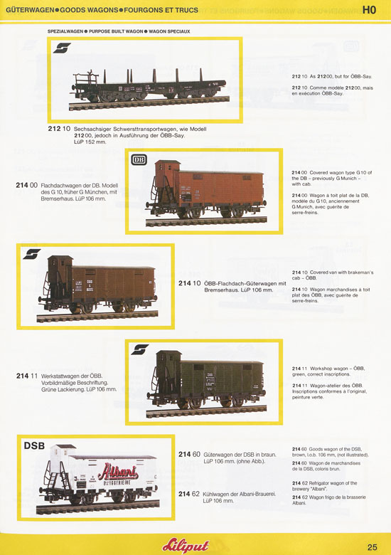 Liliput Modelleisenbahn Katalog 1984