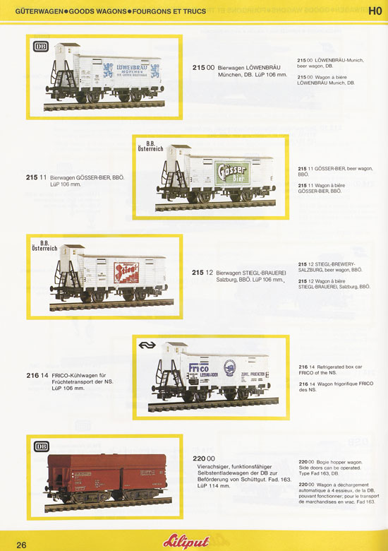 Liliput Modelleisenbahn Katalog 1984