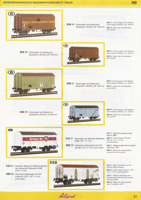 Liliput Modelleisenbahn Katalog 1984