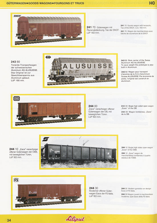 Liliput Modelleisenbahn Katalog 1984