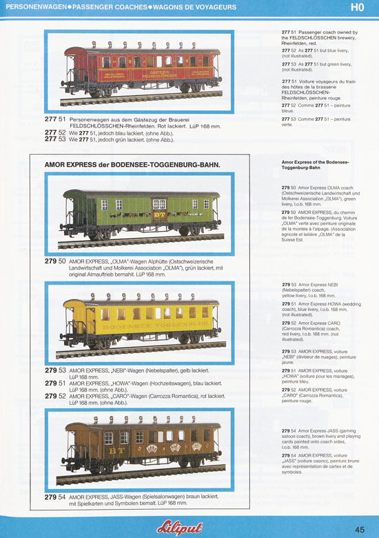 Liliput Modelleisenbahn Katalog 1984