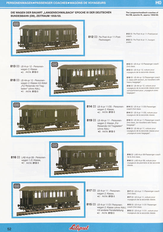 Liliput Modelleisenbahn Katalog 1984