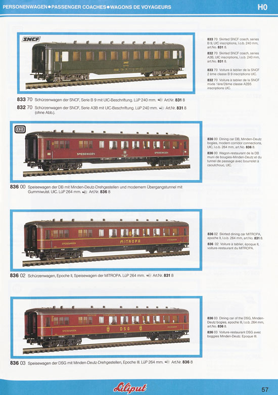 Liliput Modelleisenbahn Katalog 1984