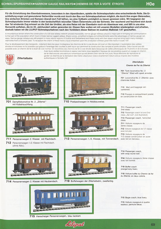 Liliput Modelleisenbahn Katalog 1984