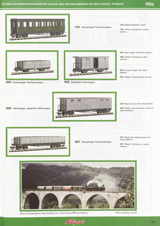 Liliput Modelleisenbahn Katalog 1984