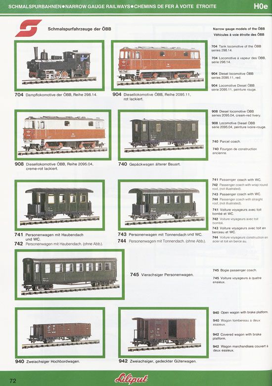 Liliput Modelleisenbahn Katalog 1984