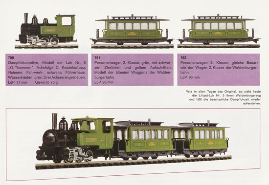 Liliput Schmalspurbahnen H0e 1970