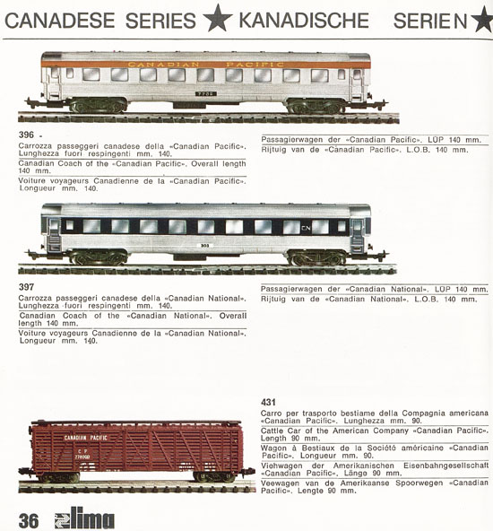 Lima Catalogo Micro Model N 1970-1971