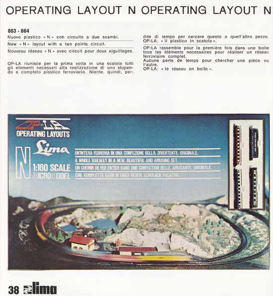 Lima Catalogo Micro Model N 1971-1972