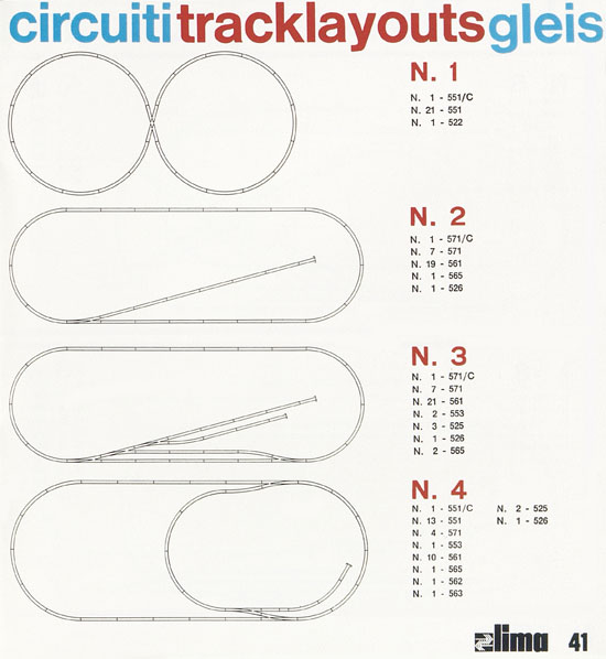 Lima Catalogo Micro Model N 1971-1972