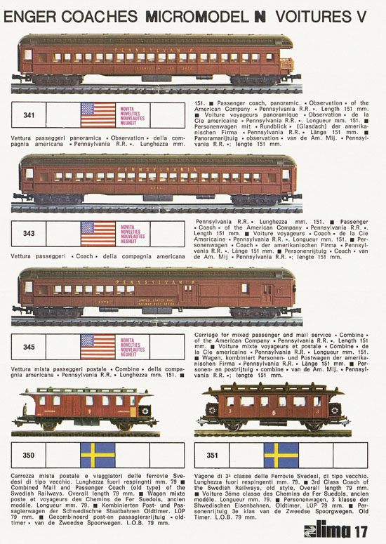 Lima Catalogo Micro Model N 1973-1974