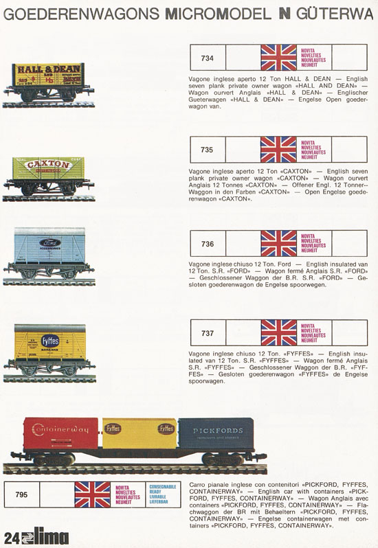 Lima Catalogo Micro Model N 1974-1975