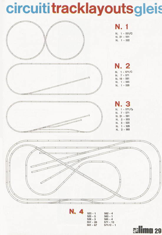 Lima Catalogo Micro Model N 1974-1975