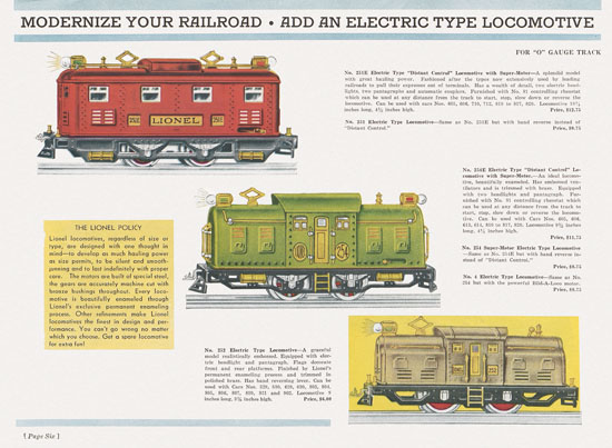 Lionel catalog 1932