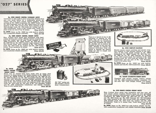 Lionel Katalog 1938, Lionel catalog 1938