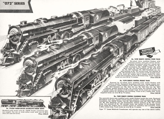 Lionel Katalog 1938, Lionel catalog 1938