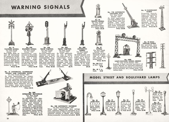 Lionel Katalog 1938, Lionel catalog 1938