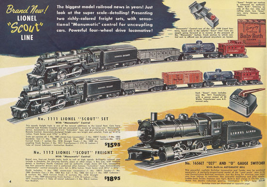 Seite 4 Lionel Katalog 1948