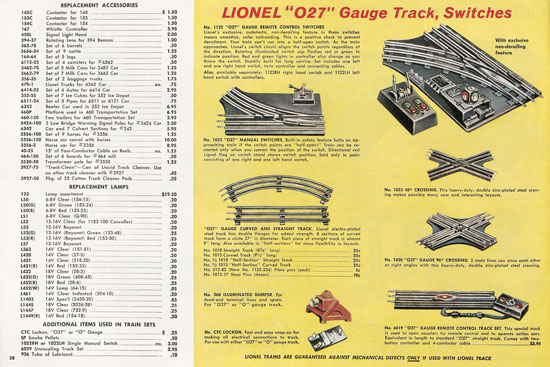 Lionel Katalog 1956