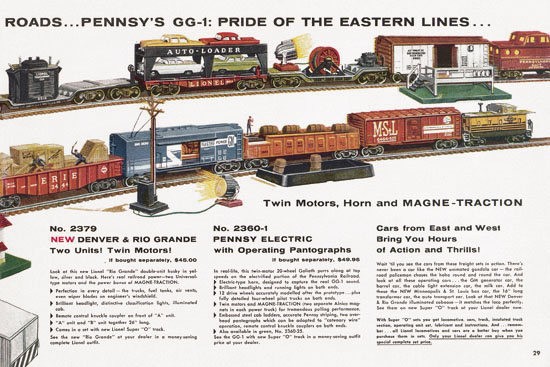 Lionel Consumer catalog 1957