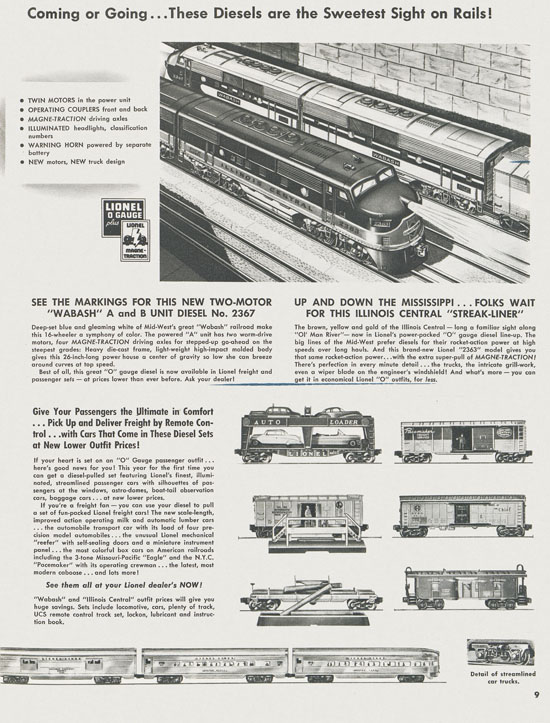 Lionel Trains brochure 1955