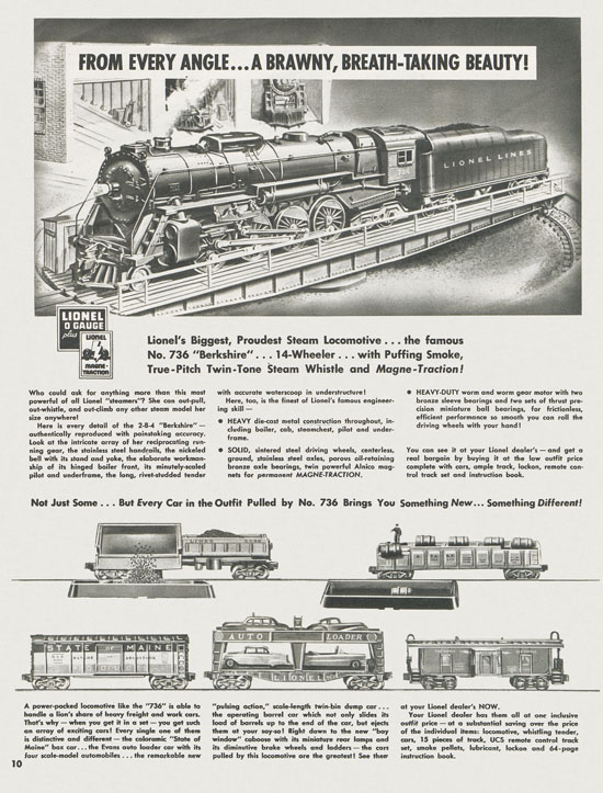 Lionel Trains brochure 1955