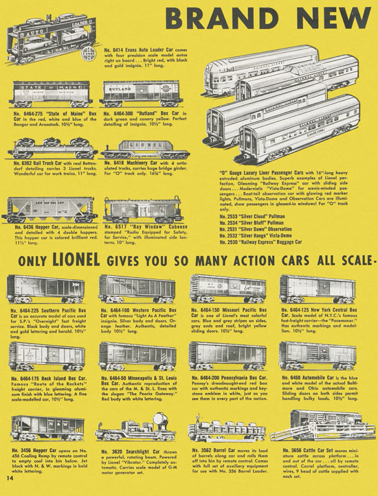 Lionel Trains brochure 1955