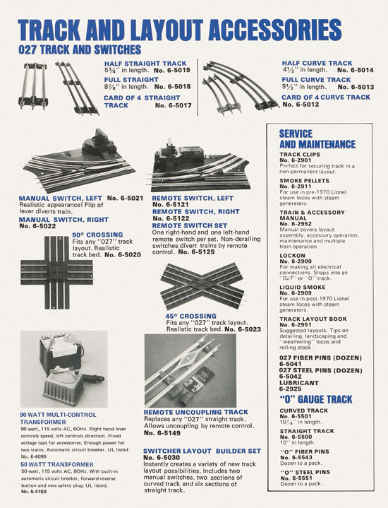 Lionel Brochure 1973