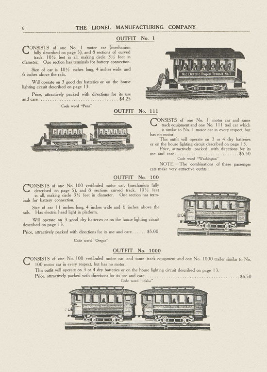 Lionel catalog 1911