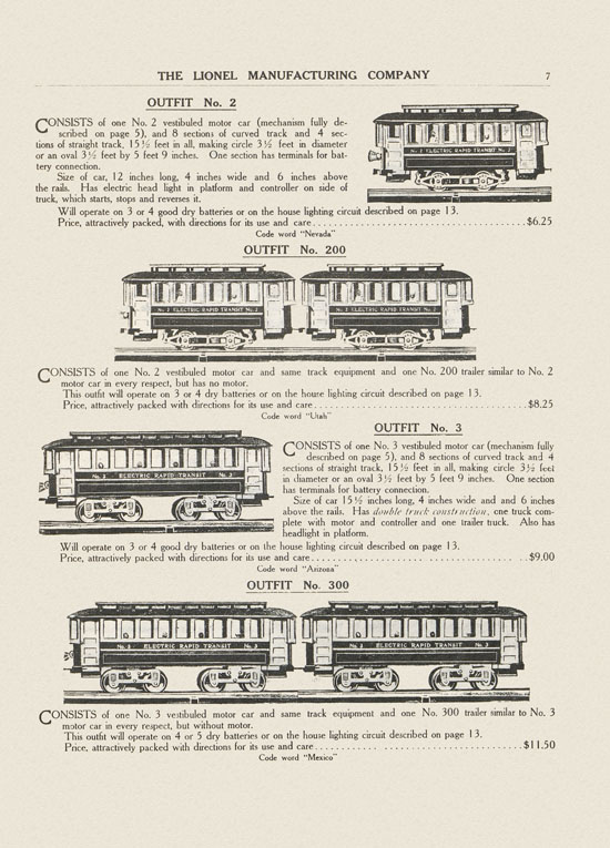 Lionel catalog 1911