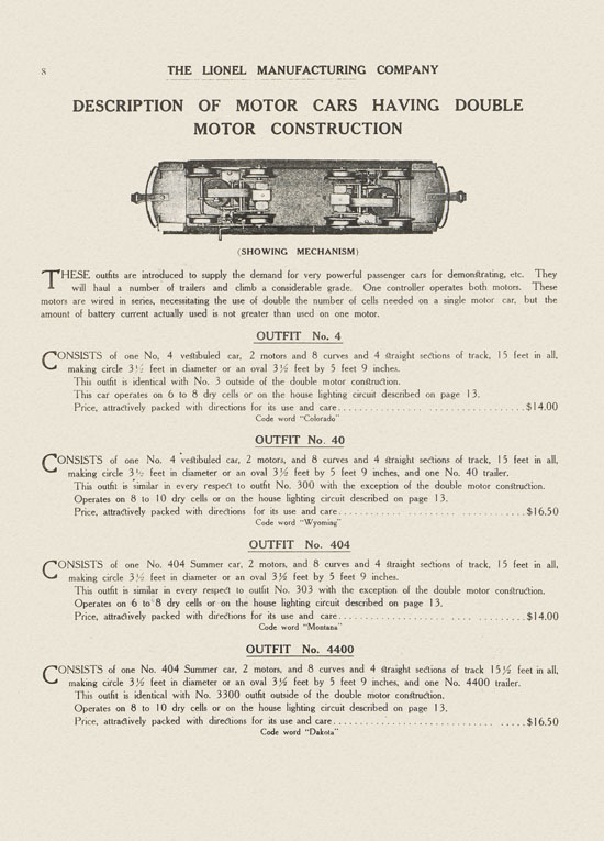 Lionel catalog 1911