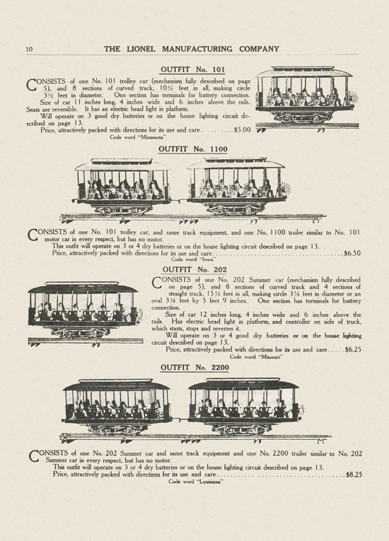 Lionel catalog 1911