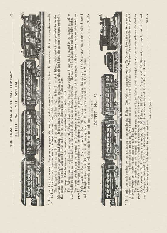 Lionel catalog 1911