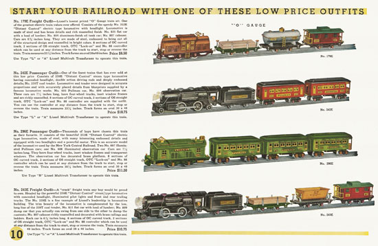 Lionel Trains catalog 1934