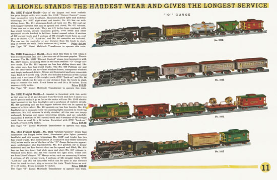 Lionel Trains catalog 1934