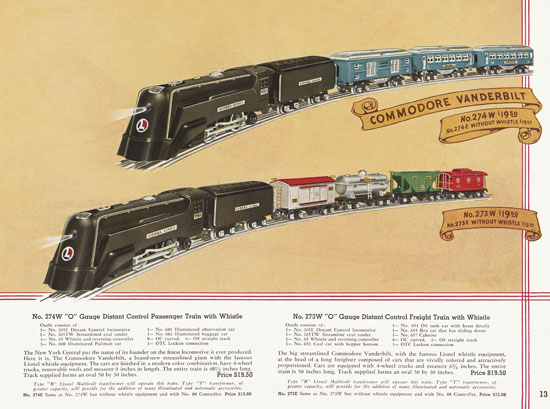 Lionel Trains catalog 1935