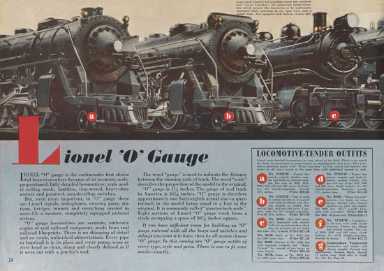 Lionel catalog 1940