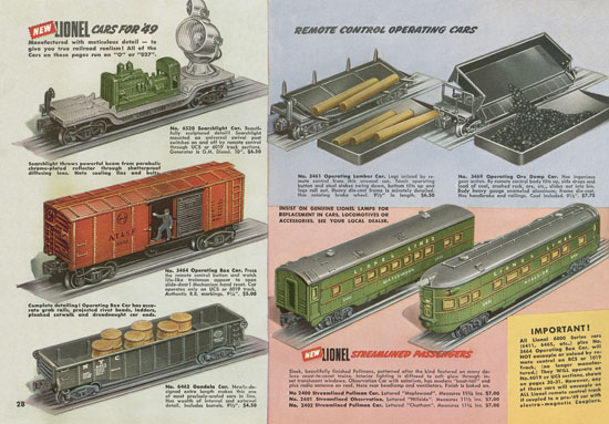 Lionel catalog 1949