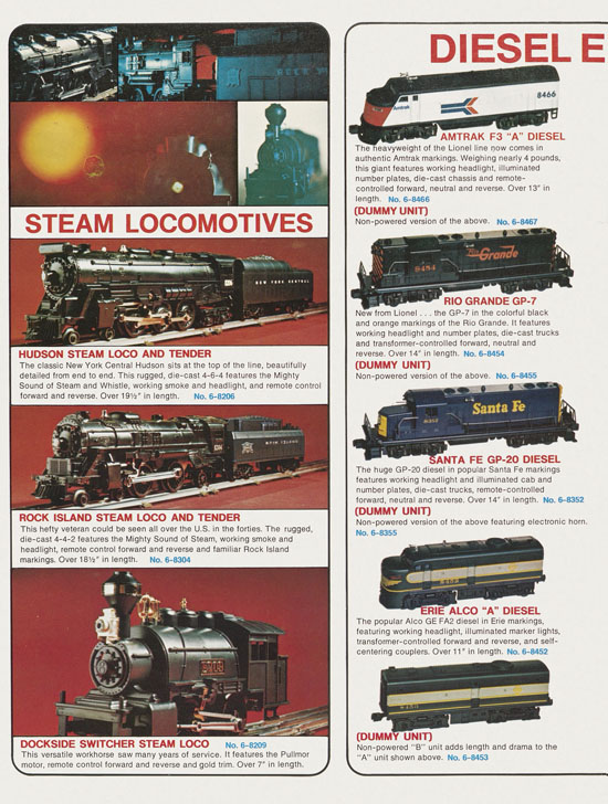 Lionel catalog 1974