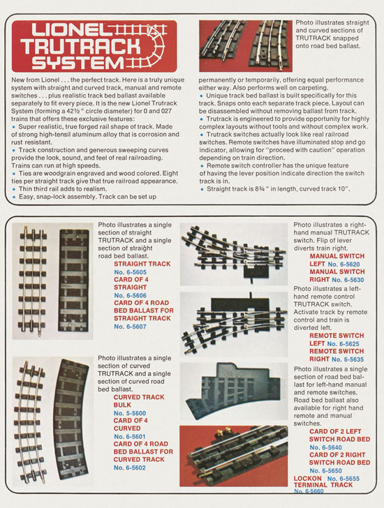 Lionel catalog 1974