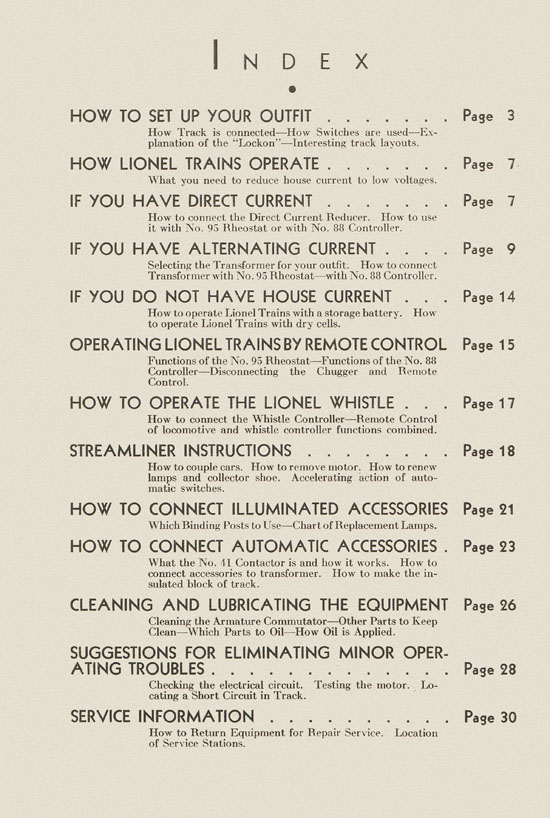 Lionel Instructions for Assembling and Operating 1936