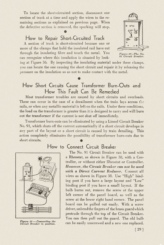 Lionel Instructions for Assembling and Operating 1936