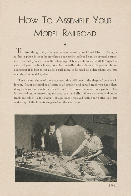 Lionel Instructions for Assembling and Operating 1938