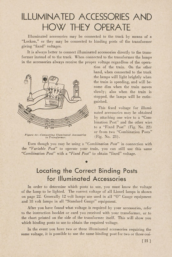 Lionel Instructions for Assembling and Operating 1938